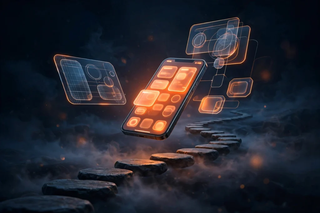 app development process — feature illustration