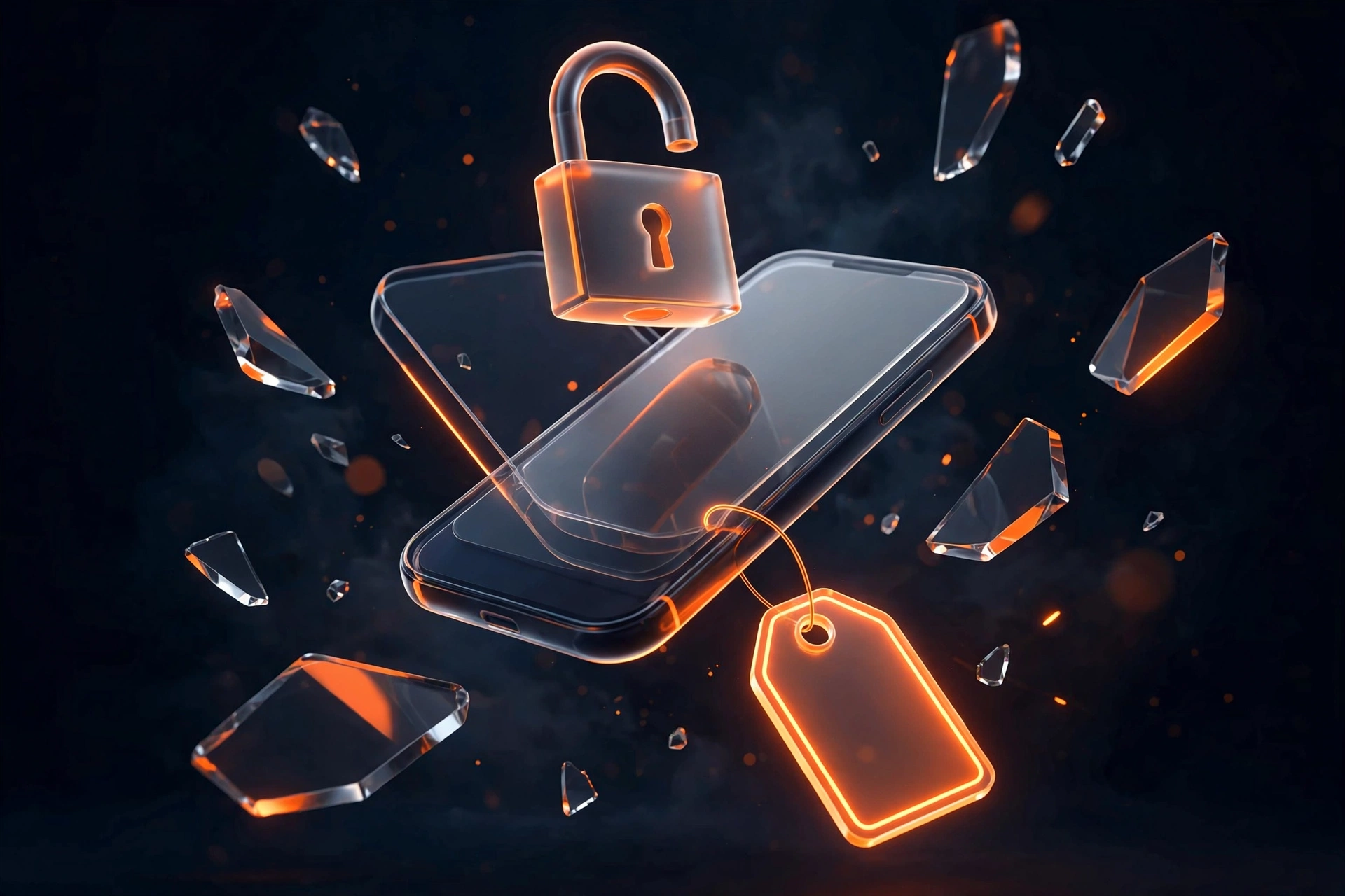 App monetization paid upfront model illustration with a glowing price tag and phone