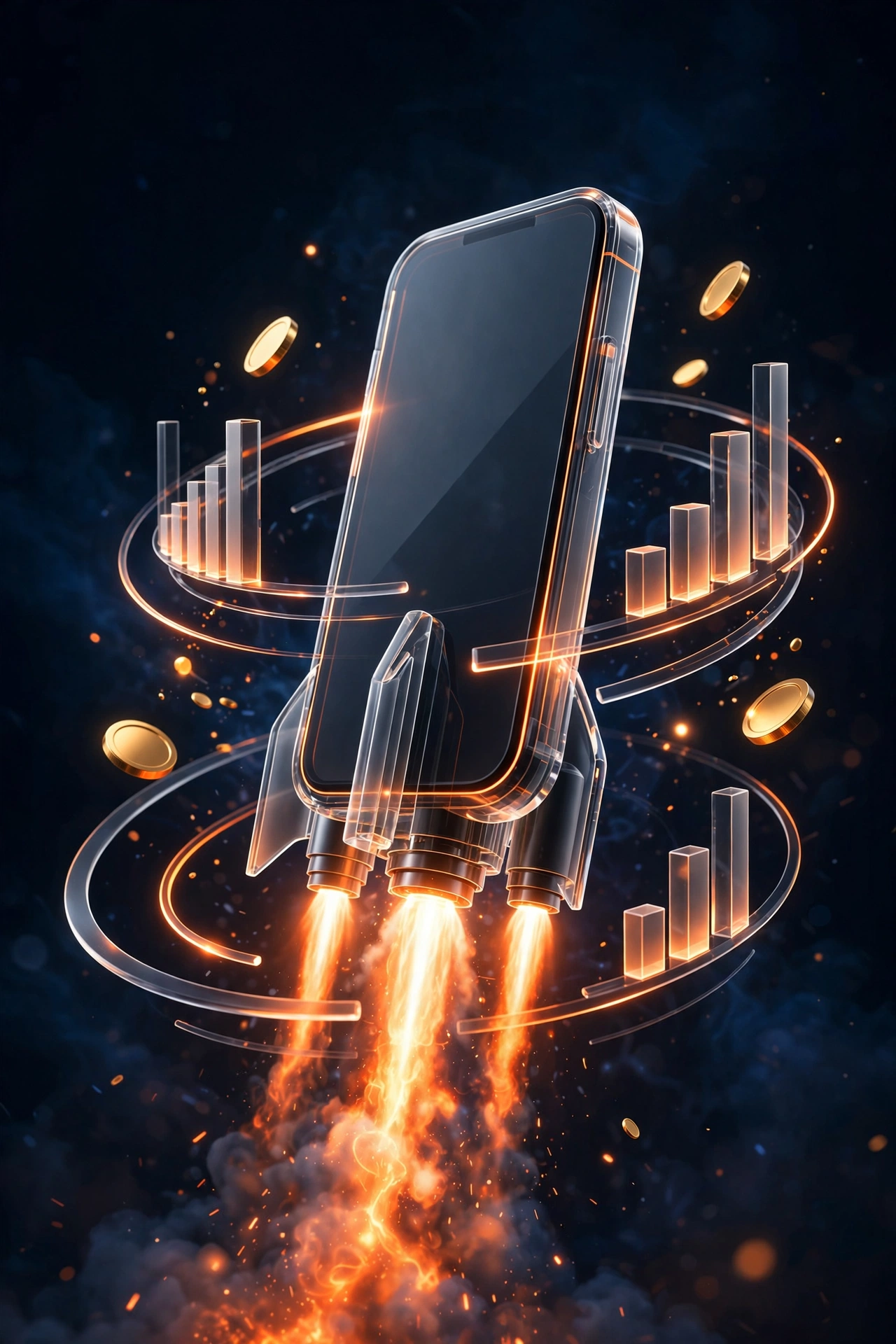 iOS vs Android development revenue and monetization growth illustration